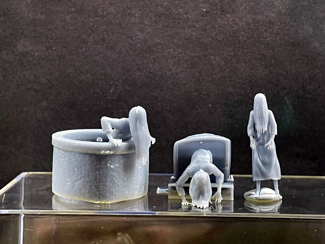 1:64 Miniature Human Figures - Resin / unpainted - great for Dioramas Projects - Made in the USA THE RING Set - Miniature 1.10"