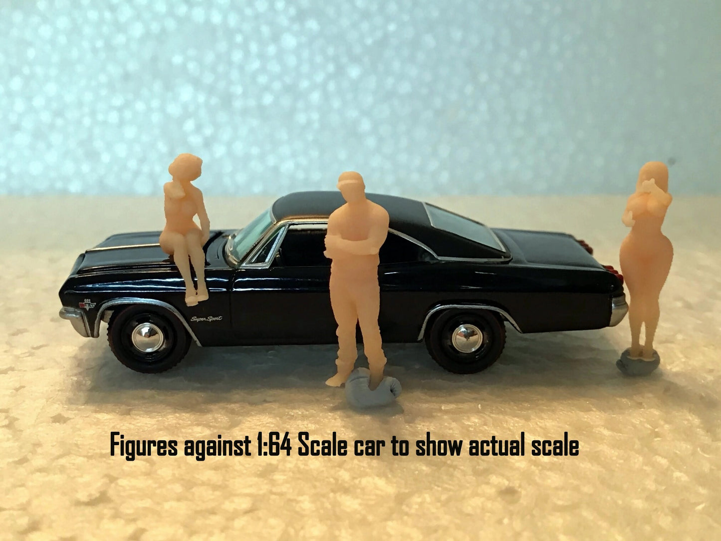 1:64 Scale Miniature People - Resin / unpainted - great for Dioramas / Hot Wheels - Made in the USA