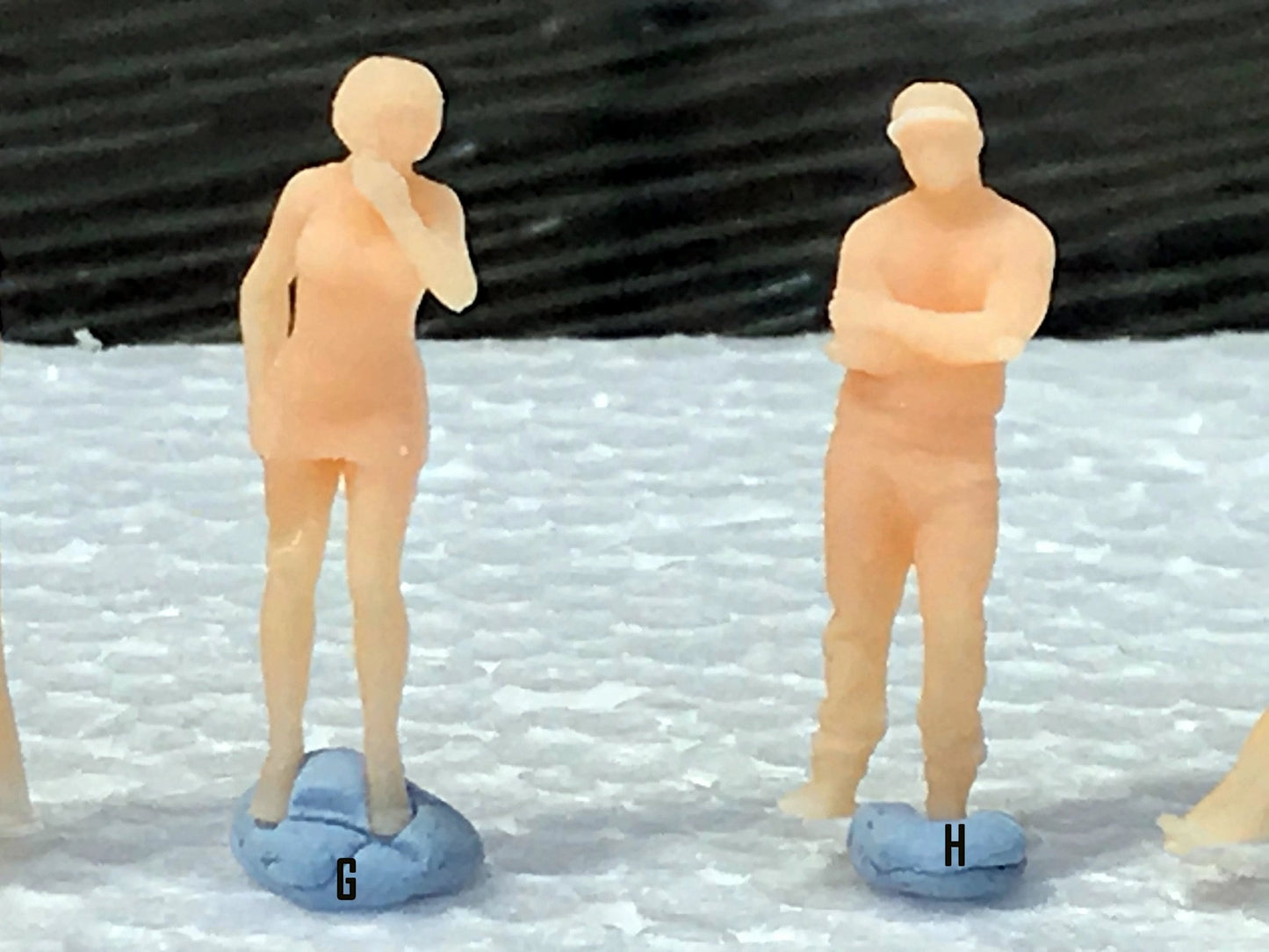 1:64 Scale Miniature People - Resin / unpainted - great for Dioramas / Hot Wheels - Made in the USA