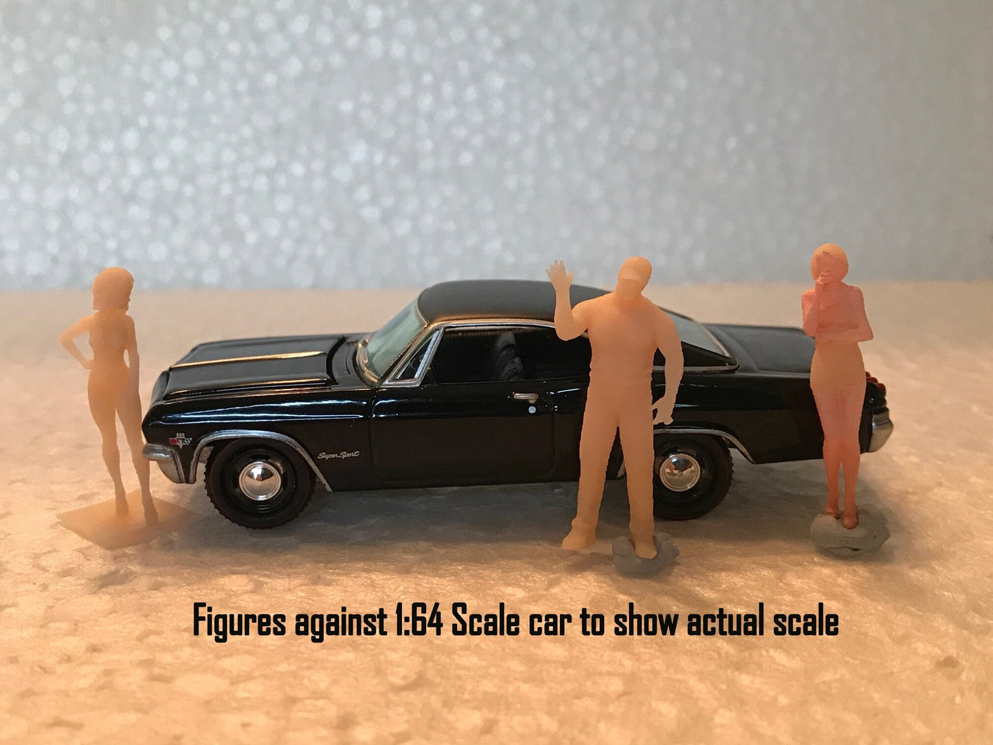 1:64 Scale Miniature People - Resin / unpainted - great for Dioramas / Hot Wheels - Made in the USA