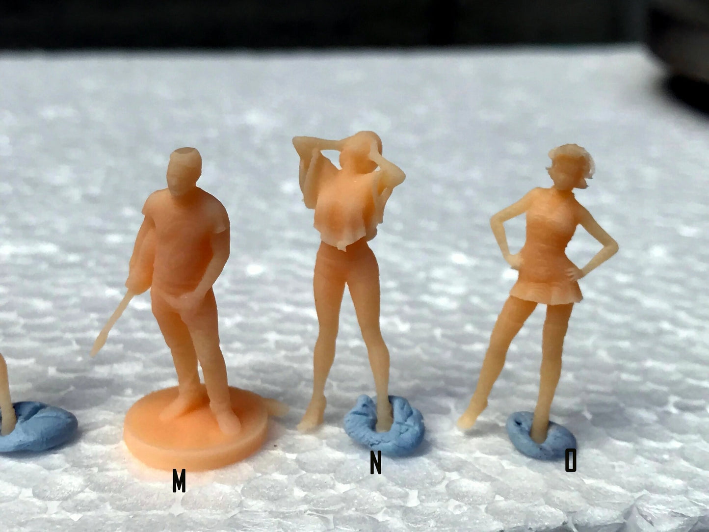 1:64 Scale Miniature People Group 2 - Resin / unpainted - great for Dioramas / Hot Wheels - Made in the USA