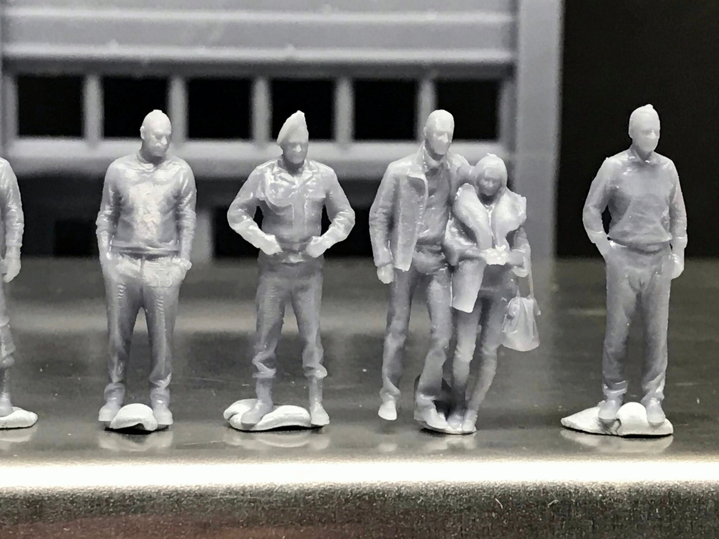 1:64 Scale Miniature People - Resin / unpainted - great for Dioramas / Hot Wheels - Made in the USA GROUP 73 - Miniature Figures
