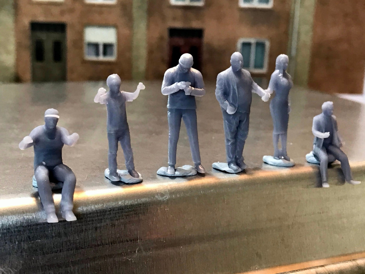 1:64 Scale Miniature People - Resin / unpainted - great for Dioramas / Hot Wheels - Made in the USA GROUP 106- Miniature Figures