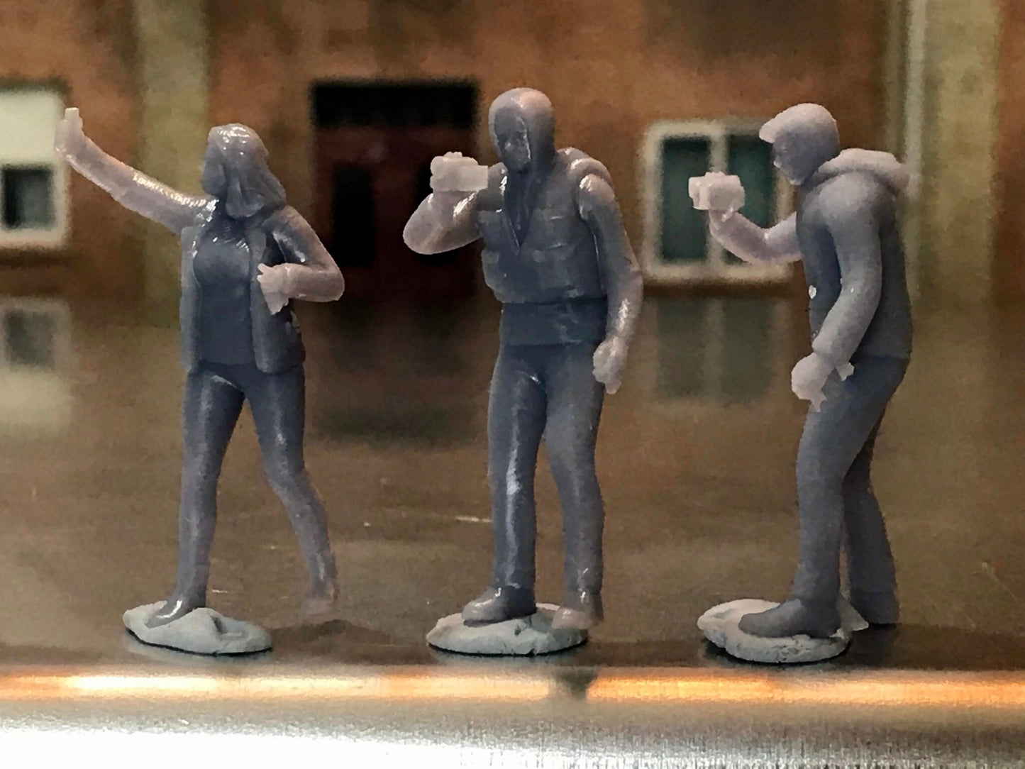 1:64 Scale Miniature People - Resin / unpainted - great for Dioramas / Hot Wheels - Made in the USA GROUP 110- Miniature Figures