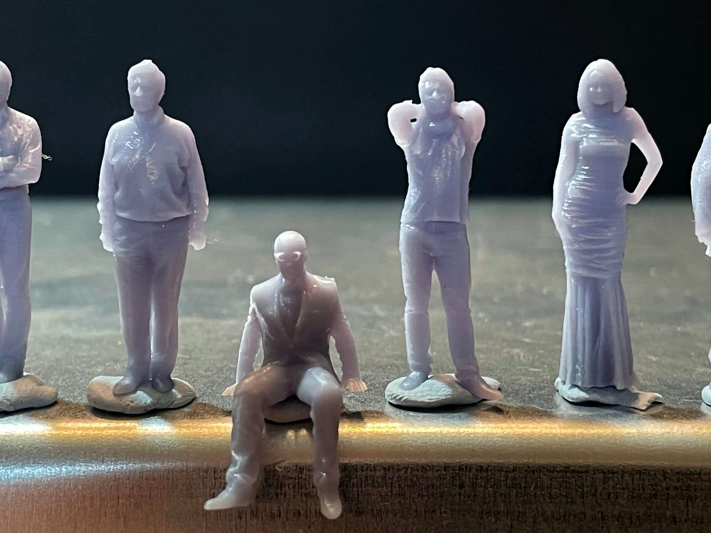 1:64 Miniature Human Figures - Resin / unpainted - great for Dioramas / Hot Wheels - Made in the USA GROUP 161 - Miniature Figures