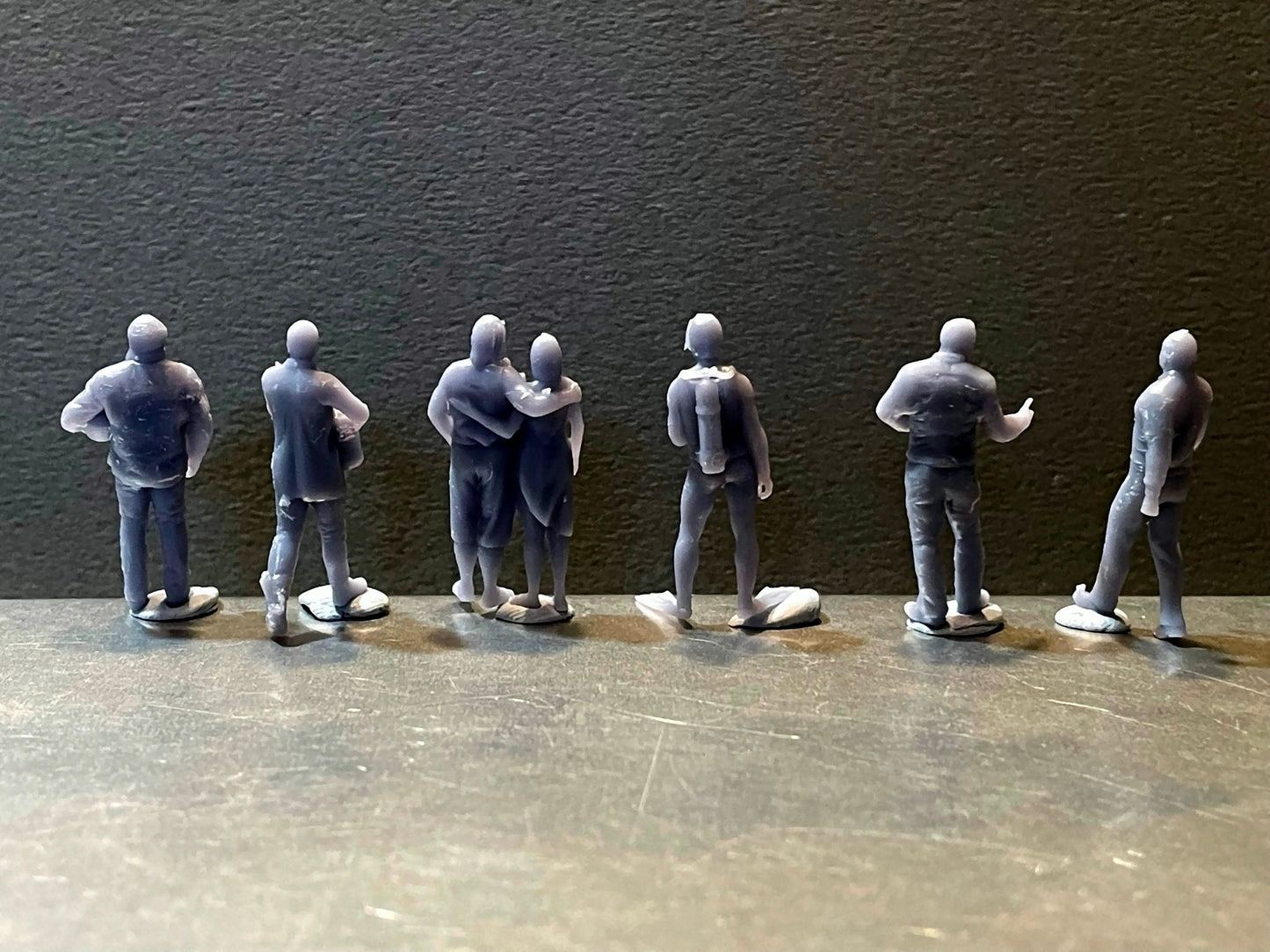 1:64 Miniature Human Figures - Resin / unpainted - great for Dioramas / Hot Wheels - Made in the USA GROUP 188 - Miniature Figures