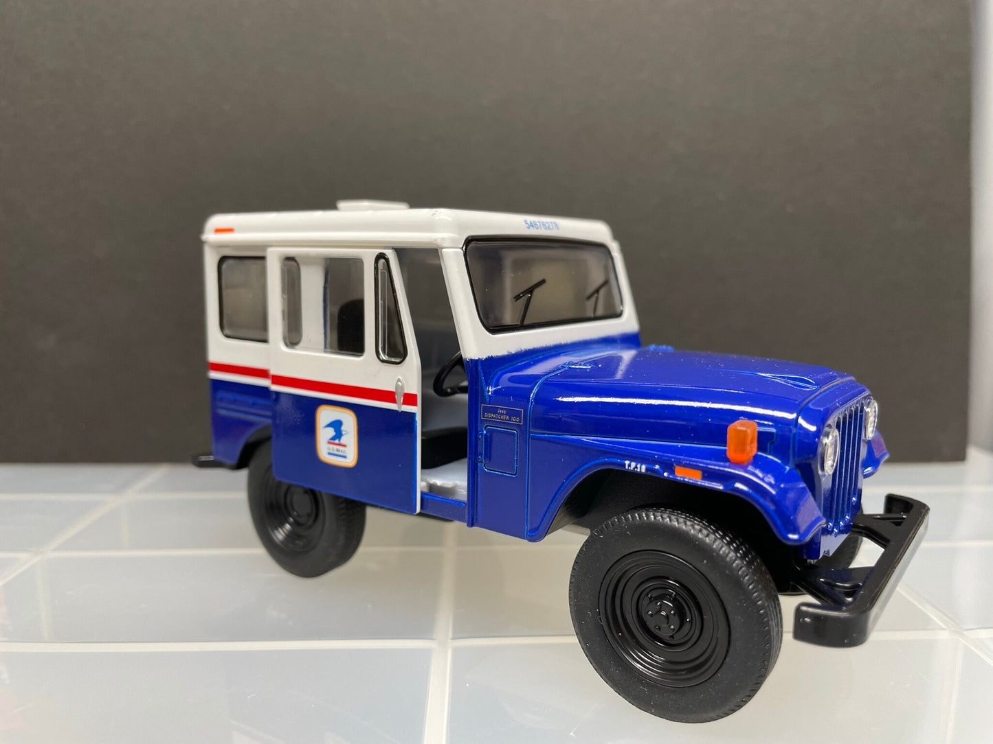 1:26 Under 5" 1971 Jeep DJ-5B USPS Truck in White or Blue Colors - Great For Dioramas & Diecast Photography - Very Detailed