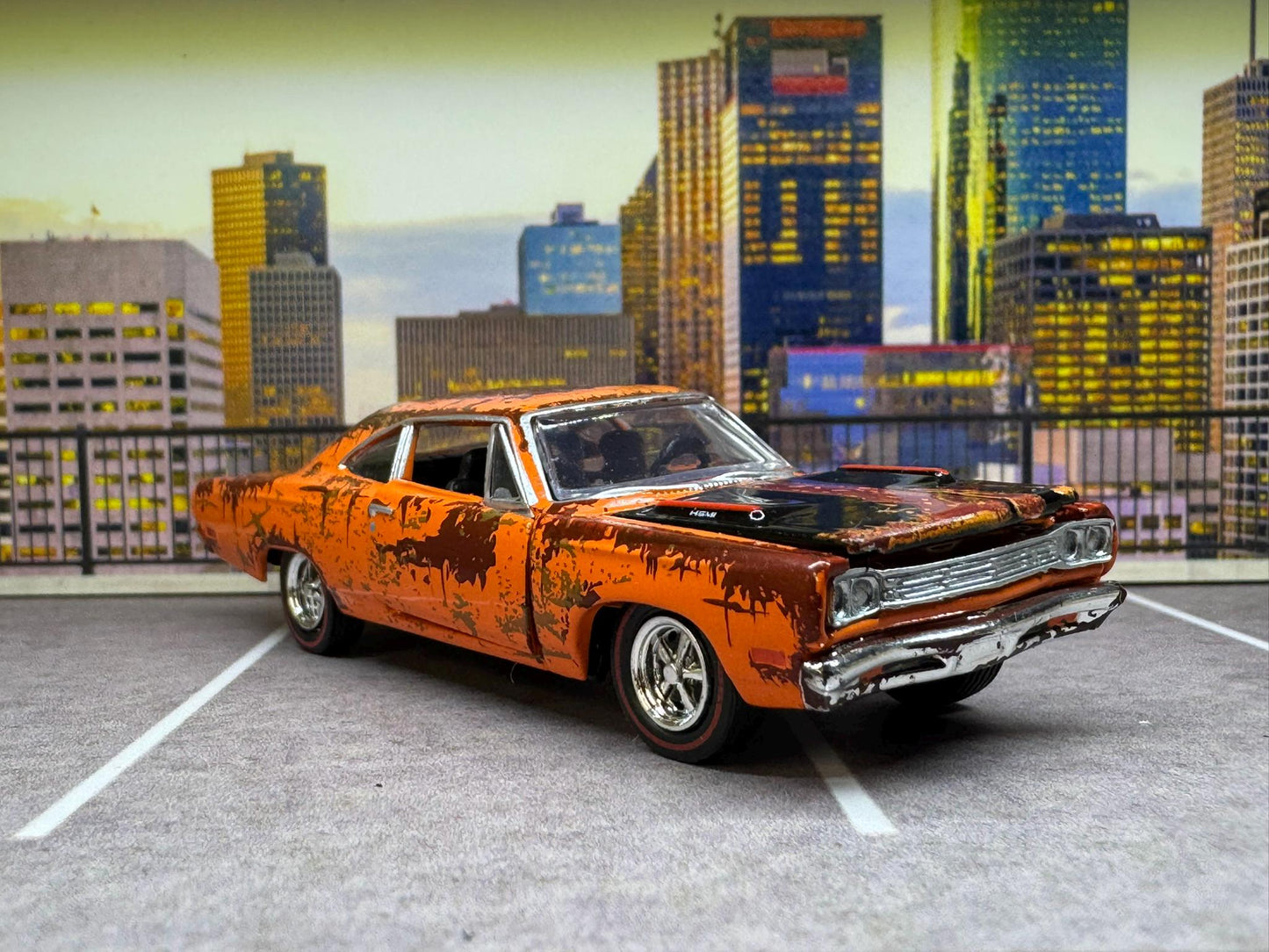 1-64 Scale / S-Scale 1969 Plymouth Road Runner - Great For Dioramas & Diecast Photography (M2)