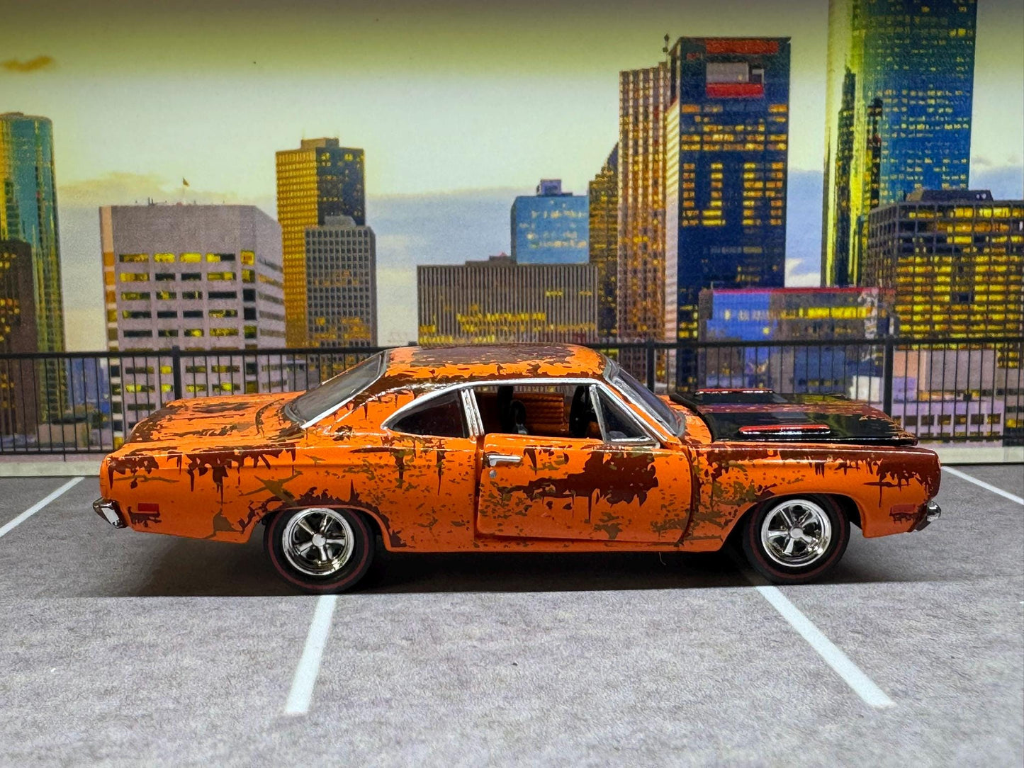 1-64 Scale / S-Scale 1969 Plymouth Road Runner - Great For Dioramas & Diecast Photography (M2)
