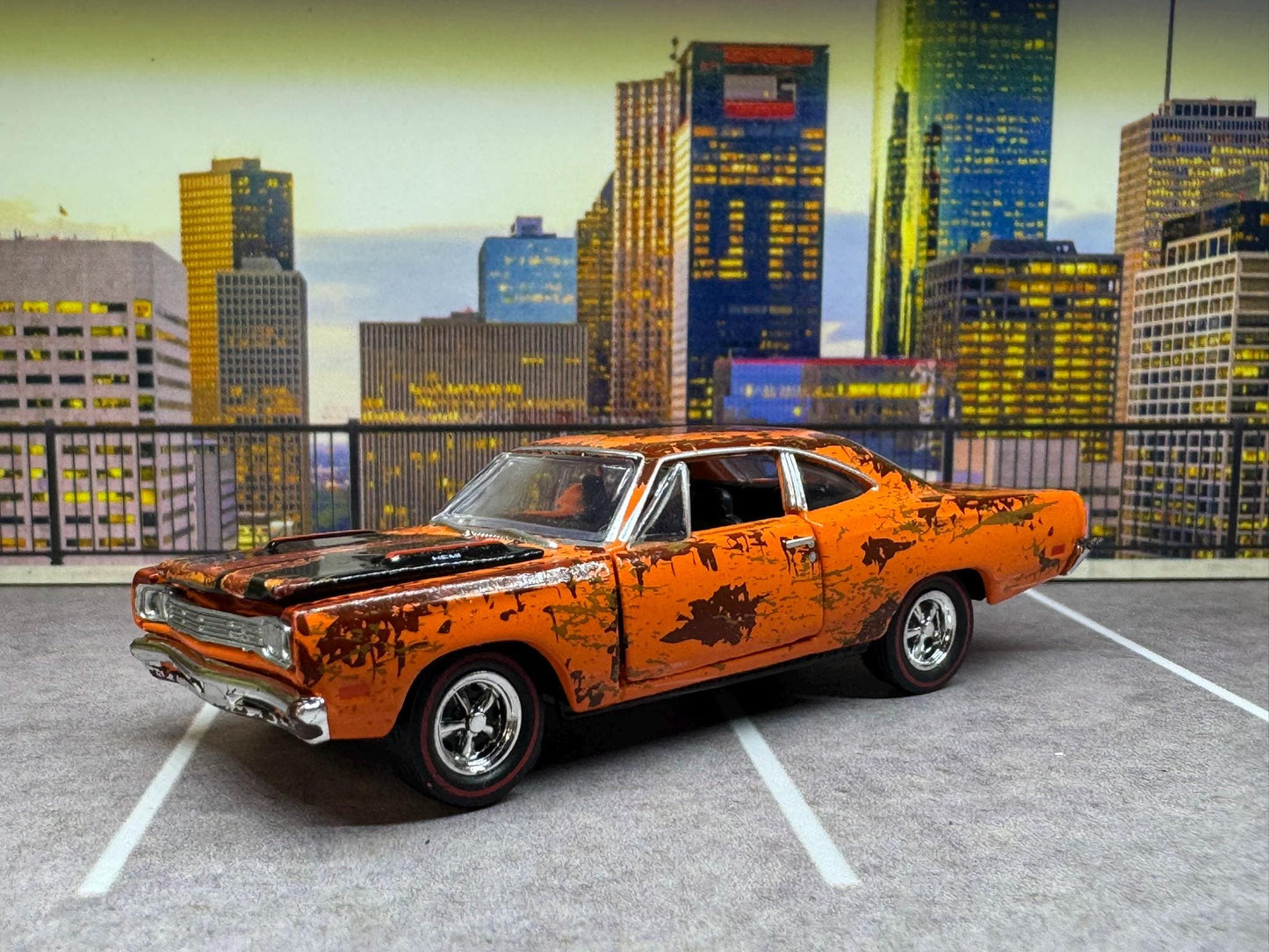 1-64 Scale / S-Scale 1969 Plymouth Road Runner - Great For Dioramas & Diecast Photography (M2)