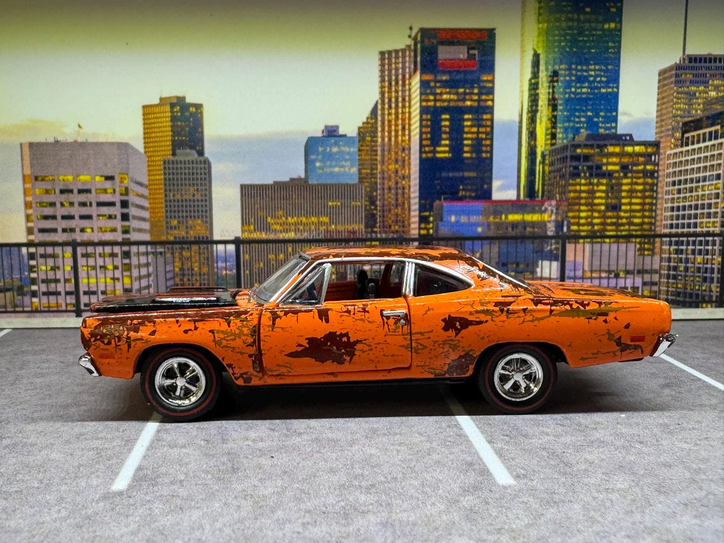 1-64 Scale / S-Scale 1969 Plymouth Road Runner - Great For Dioramas & Diecast Photography (M2)