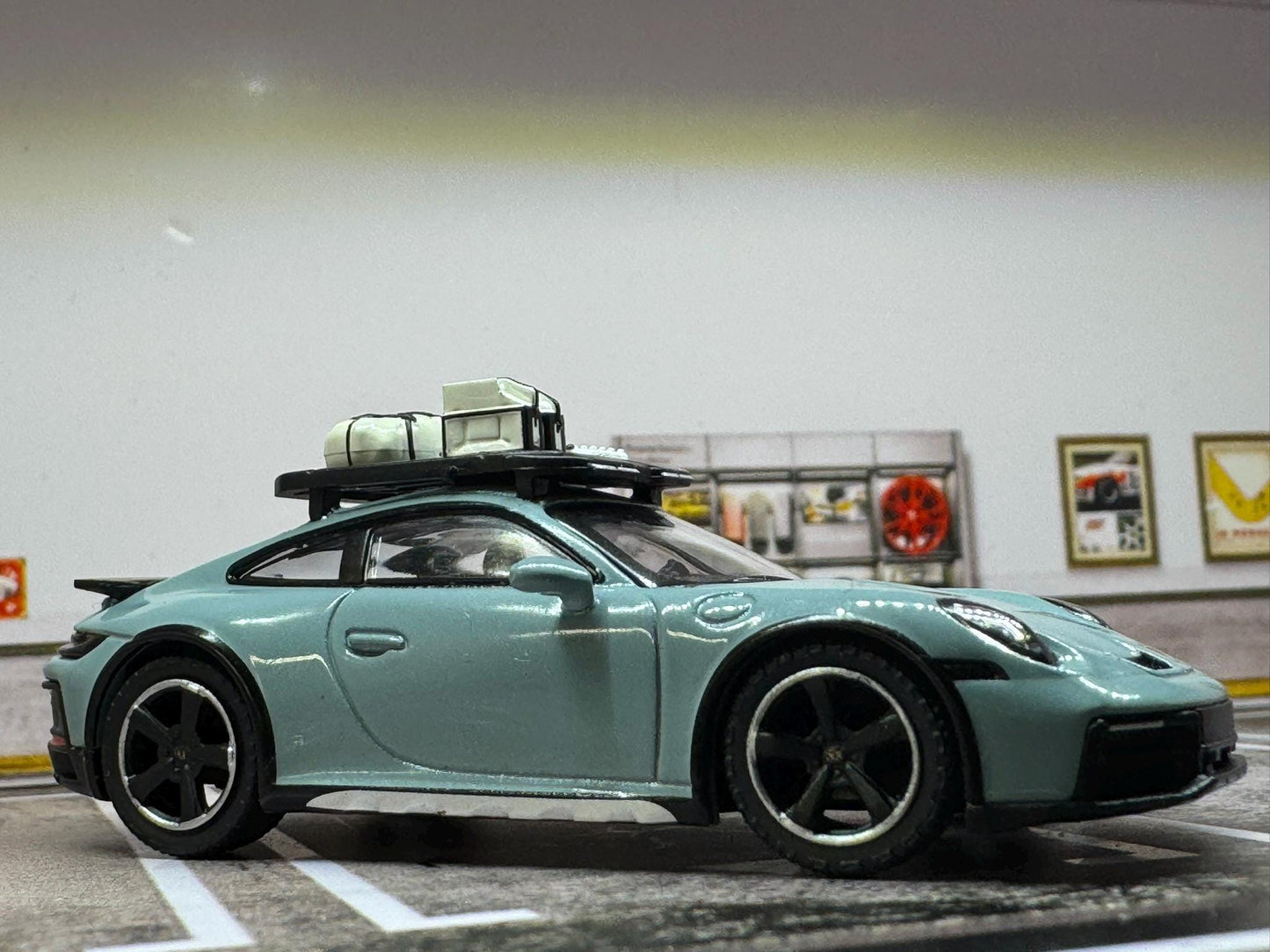 1-64 Scale / S-Scale Porsche 911 Daker - Shade Green Metallic - Great For Dioramas & Diecast Photography (MiniGT)