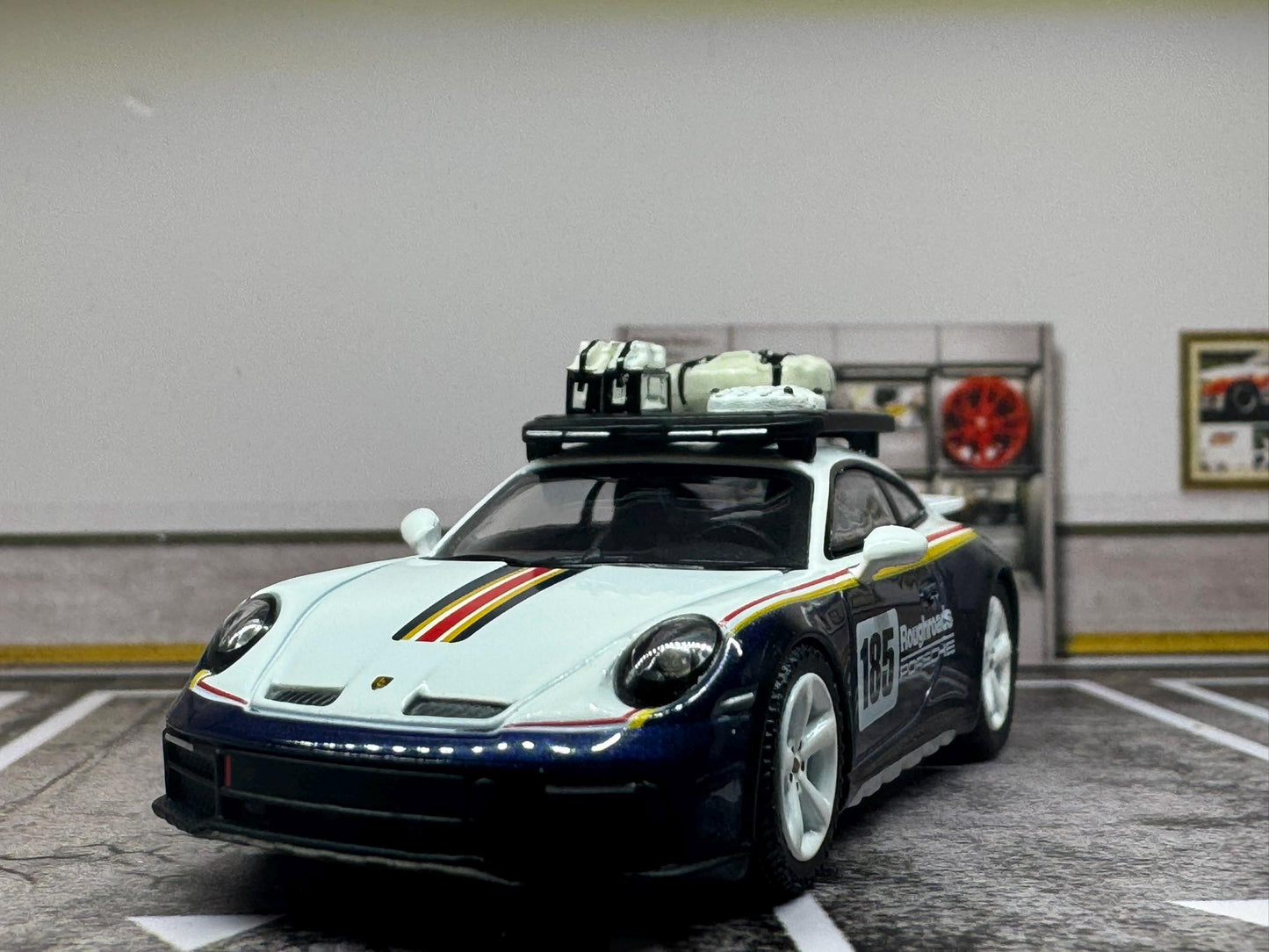 1-64 Scale / S-Scale Porsche 911 Daker - Rallye Design Package - Great For Dioramas & Diecast Photography (MiniGT)