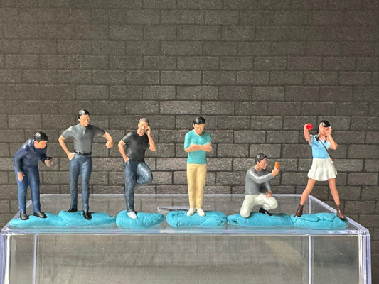 1:64 Miniature Human Figures - Painted SET - great for Dioramas / Hot Wheels - Car Enthusiasts Set - Miniatures 1.10" American Diorama