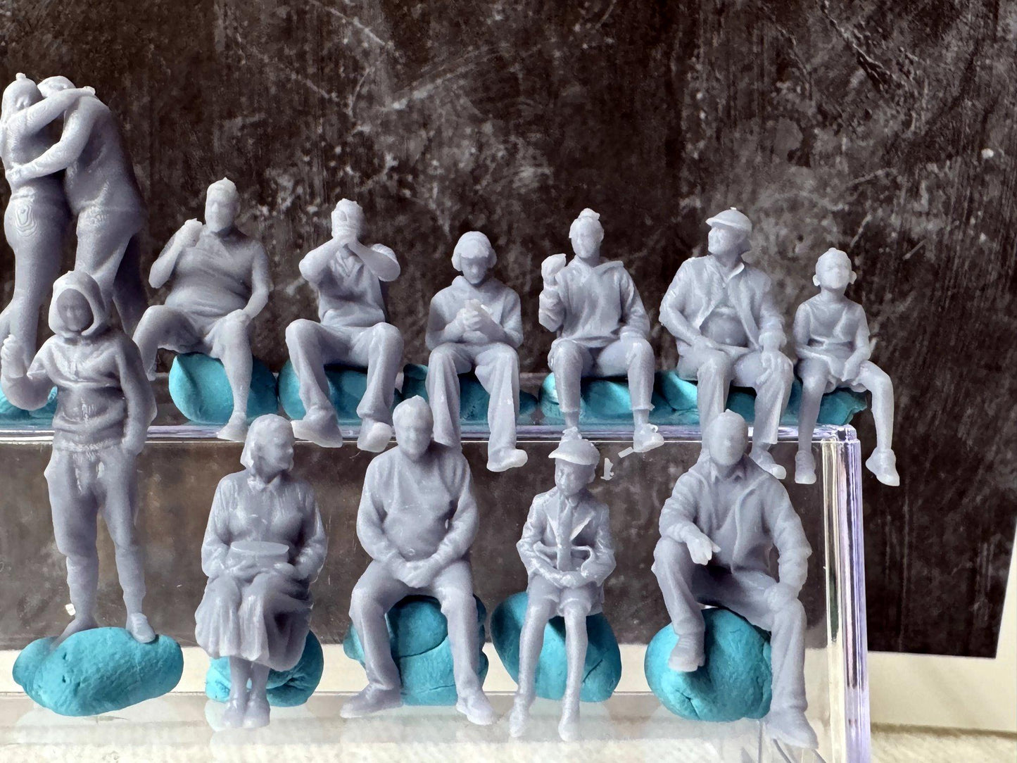 Double G 1:64 Miniature Human Figures - 3D Printed - Unpainted - great for Dioramas - Made in the USA LOT 643 Miniature 1.10