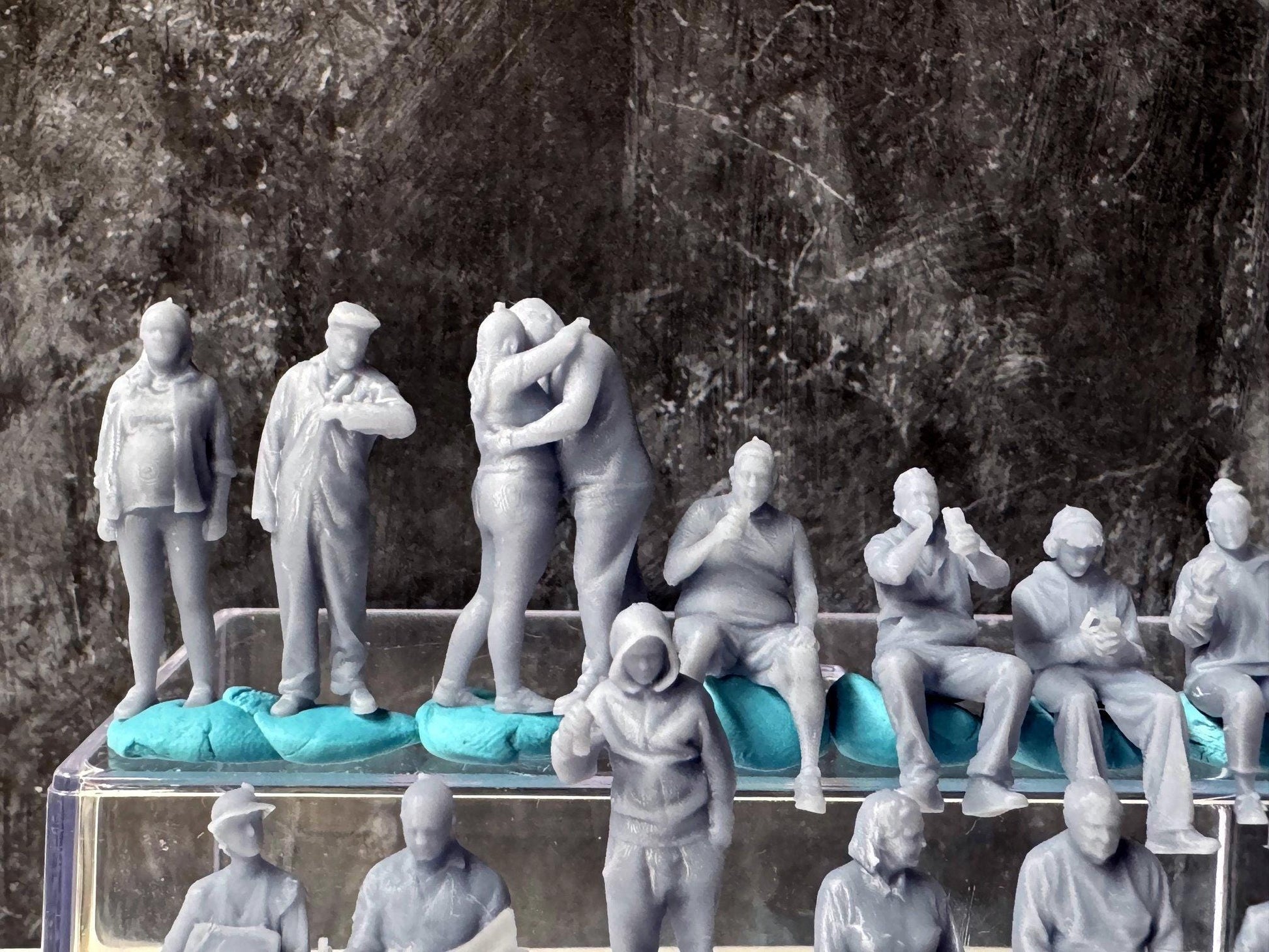 Double G 1:64 Miniature Human Figures - 3D Printed - Unpainted - great for Dioramas - Made in the USA LOT 643 Miniature 1.10