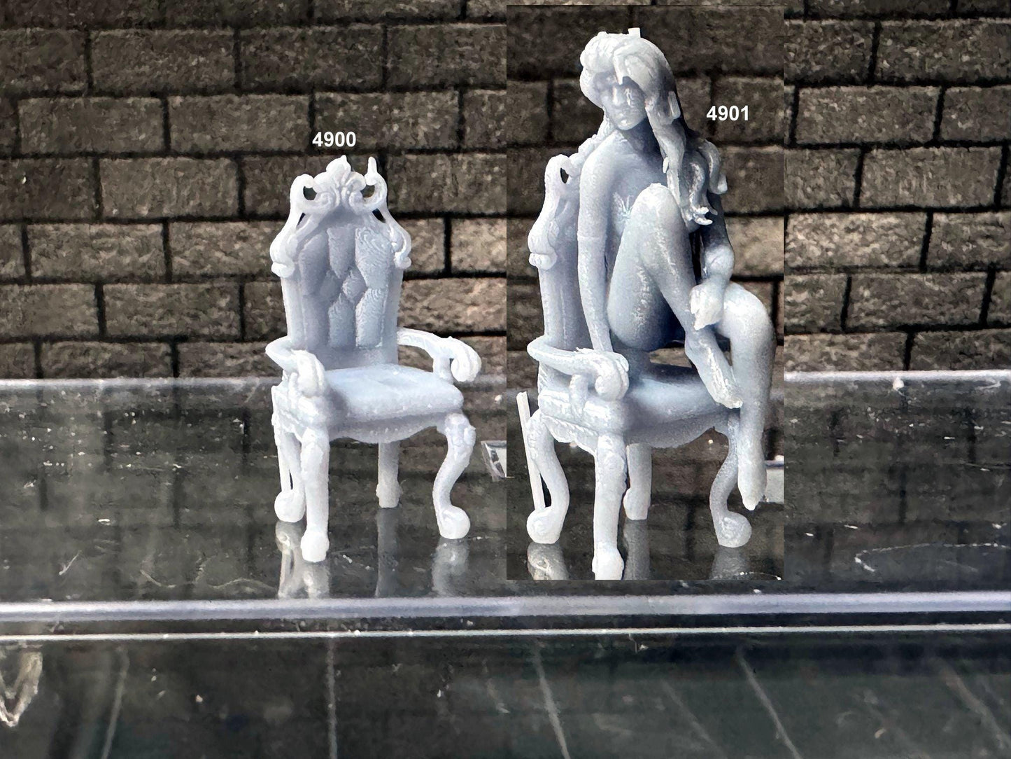 Double G 1:64 Miniature Human Figures - 3D Printed - Unpainted - great for Dioramas - Made in the USA LOT 662 Miniature 1.10