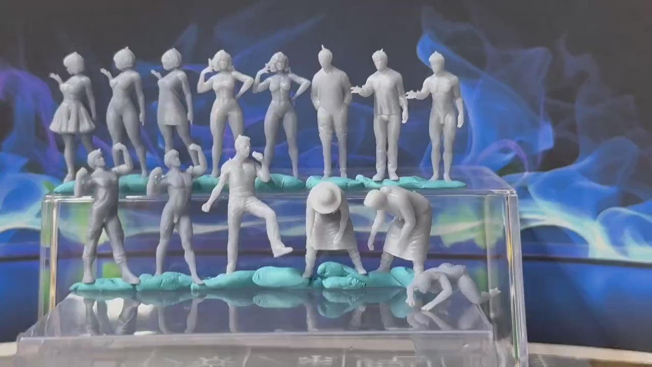 Double G 1:64 Miniature Human Figures - Unpainted - great for Dioramas - Made in the USA LOT 745 Miniature 1.10 Misc People