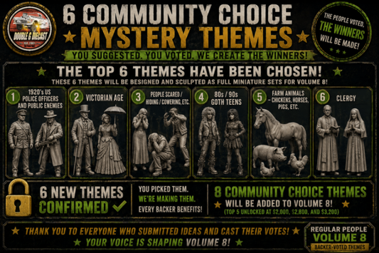 Volume 8 community-voted miniature themes from Double G Diecast