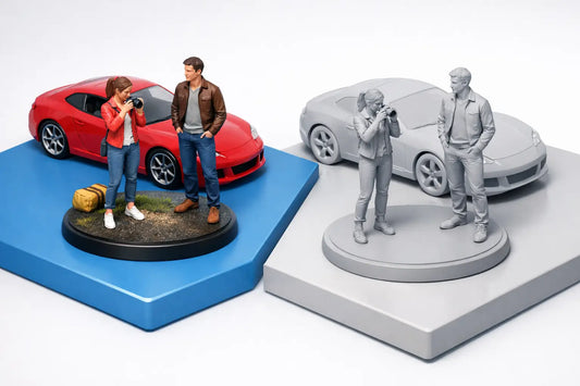 Painted vs Unpainted Model Figures