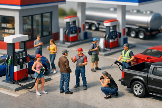 Best Figures for Gas Stations in 1:64 Scale