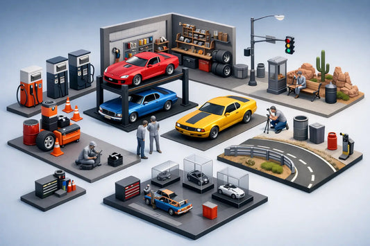 Diecast Scene Accessories That Make Displays Work