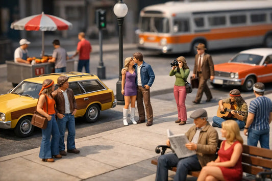 1970s Miniature Street Figures for Real Scenes