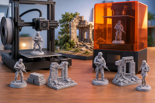 FDM Versus Resin Miniatures for Diorama Builders