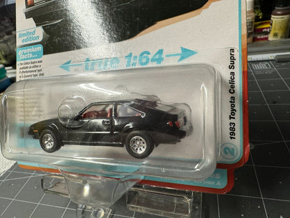 1:64 AutoWorld Premium 2024 R2A - 1983 Toyota Celica Supra in Black # AW64442A