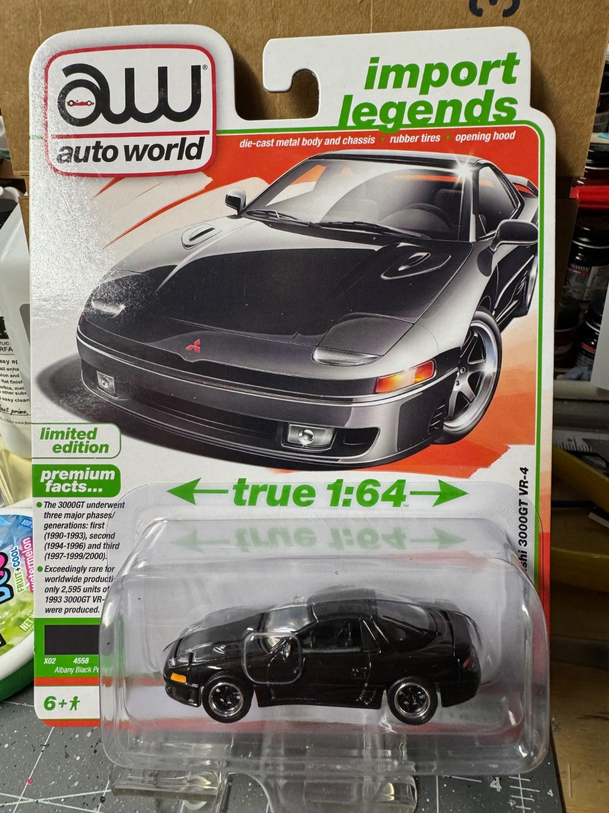 1:64 AutoWorld Premium 2026 R1A - 1993 Mitsubishi 3000GT VR-4 #AW64532