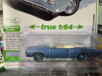 1:64 AutoWorld Premium 2026 R1A - 1968 Dodge Coronet 500 Convertible #AW64532