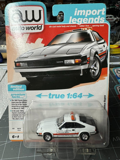 1:64 AutoWorld Premium 2024 R2B - 1983 Toyota Celica Supra White #AW64442B