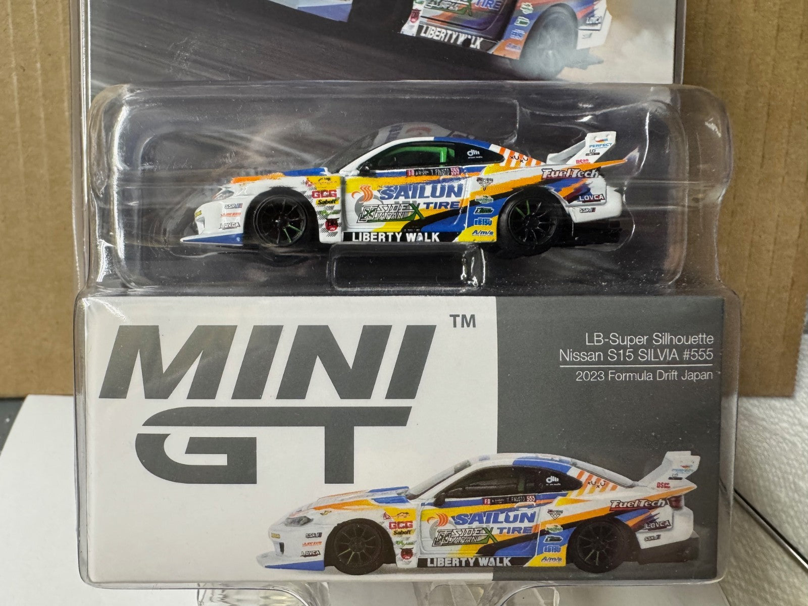 Mini GT Nissan LB-Super Silhouette S15 SILVIA 2023 Formula Drift Japan #895 1/64