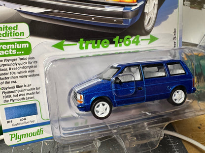 1:64 AutoWorld Premium 2026 R1B - 1989 Plymouth Voyager Turbo #AW64532