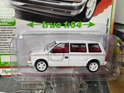 1:64 AutoWorld Premium 2026 R1A - 1989 Plymouth Voyager Turbo #AW64532