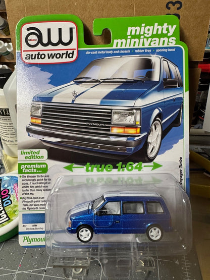 1:64 AutoWorld Premium 2026 R1B - 1989 Plymouth Voyager Turbo #AW64532