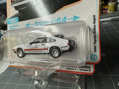 1:64 AutoWorld Premium 2024 R2B - 1983 Toyota Celica Supra White #AW64442B