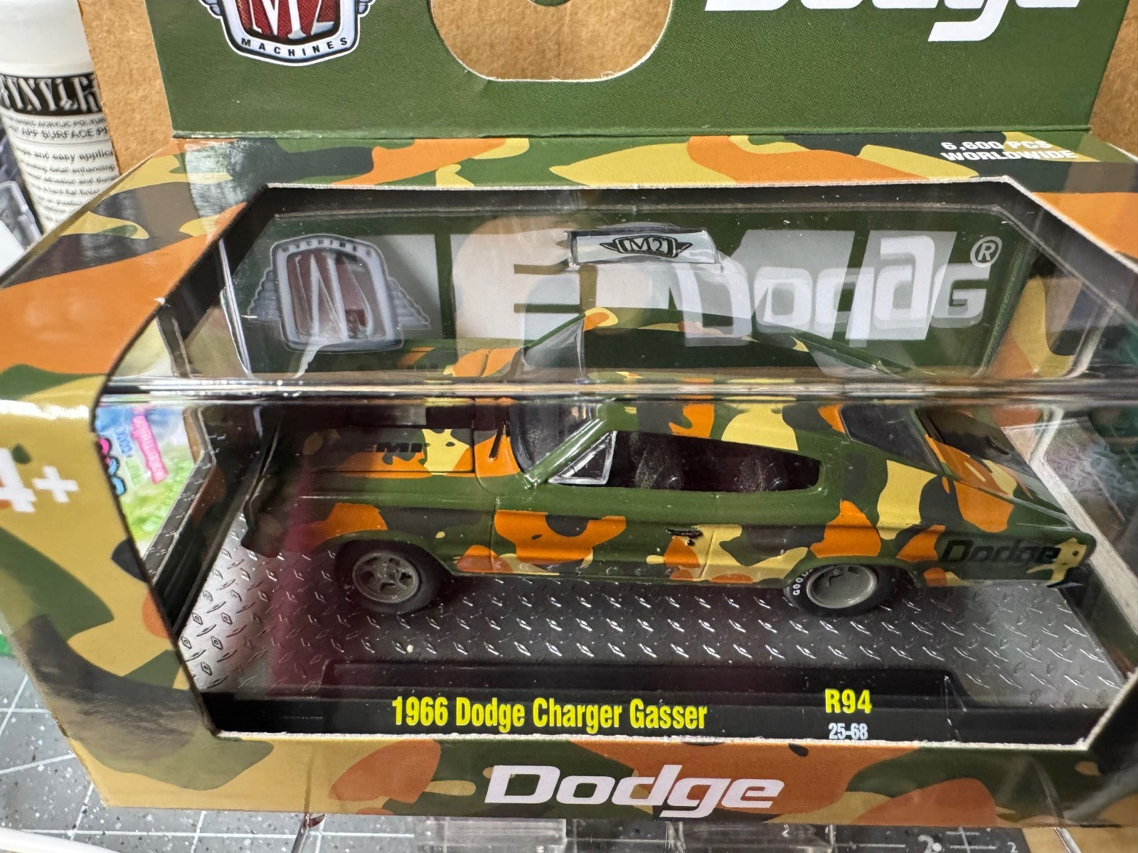 1:64 M2 Detroit Muscle  R94 - 1966 Dodge Charger Gasser  #32600-94