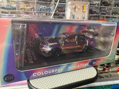 CM Model Mitsubishi Lancer Evolution IX Widebody Chrome Purple