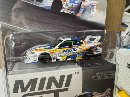 Mini GT Nissan LB-Super Silhouette S15 SILVIA 2023 Formula Drift Japan #895 1/64