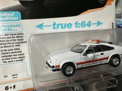 1:64 AutoWorld Premium 2024 R2B - 1983 Toyota Celica Supra White #AW64442B