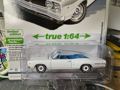 1:64 AutoWorld Premium 2026 R1B - 1968 Dodge Coronet 500 Convertible #AW64532