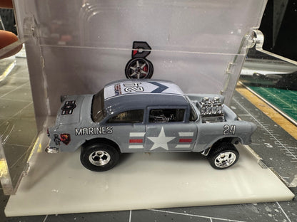 1:64 55 Chevy Bel Air Gasser- Acrylic Case  8 of 8 - USMC