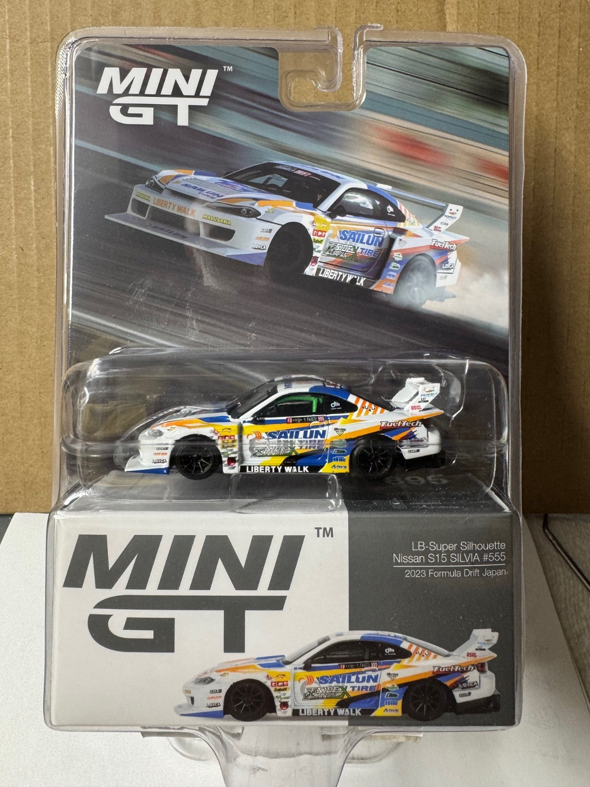 Mini GT Nissan LB-Super Silhouette S15 SILVIA 2023 Formula Drift Japan #895 1/64
