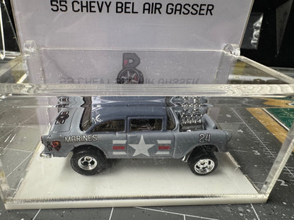 1:64 55 Chevy Bel Air Gasser- Acrylic Case  8 of 8 - USMC
