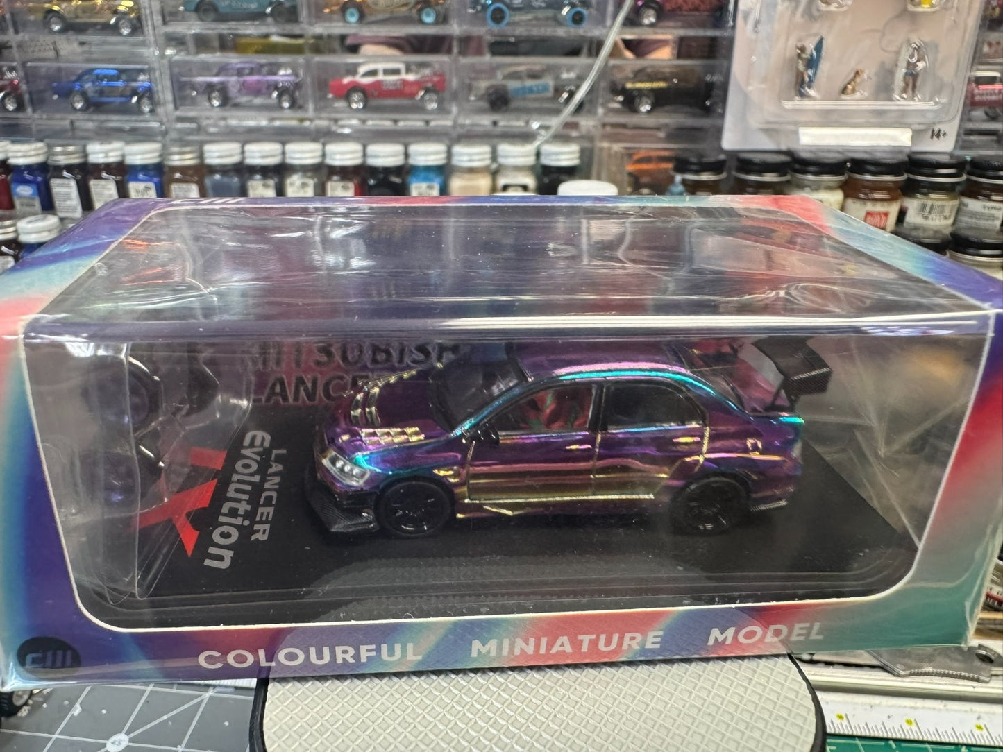 CM Model Mitsubishi Lancer Evolution IX Widebody Chrome Purple
