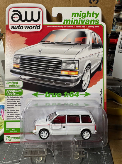 1:64 AutoWorld Premium 2026 R1A - 1989 Plymouth Voyager Turbo #AW64532