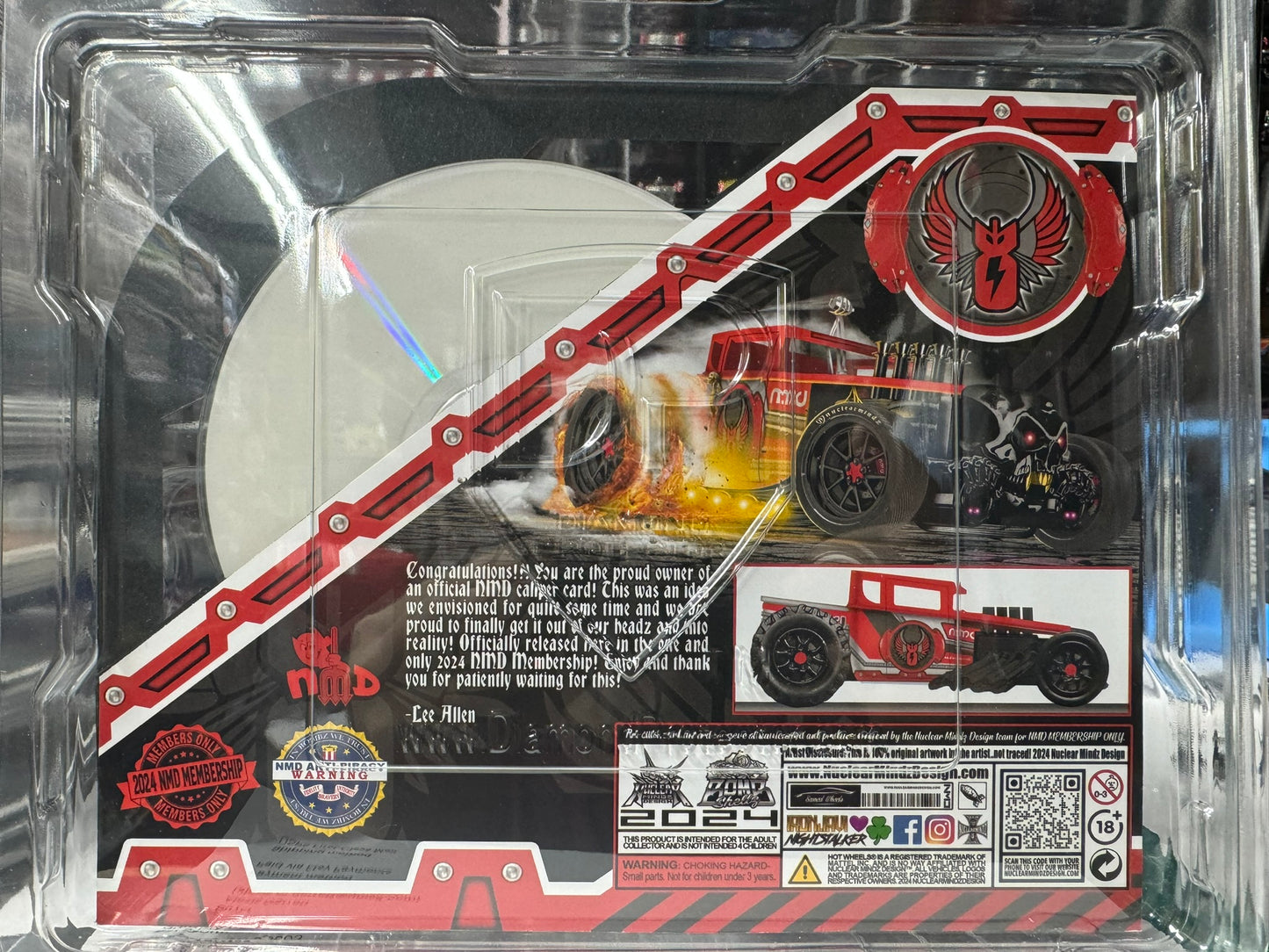 1-64 Scale / S-Scale Hot Wheels Custom Nuclear Mindz Design 2024 Membership BoneShaker LIMITED