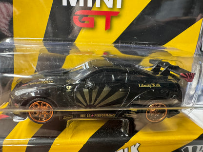 1-64 Scale / S-Scale MiniGT LB Works Nissan GT-R Black with Copper Rims - RARE