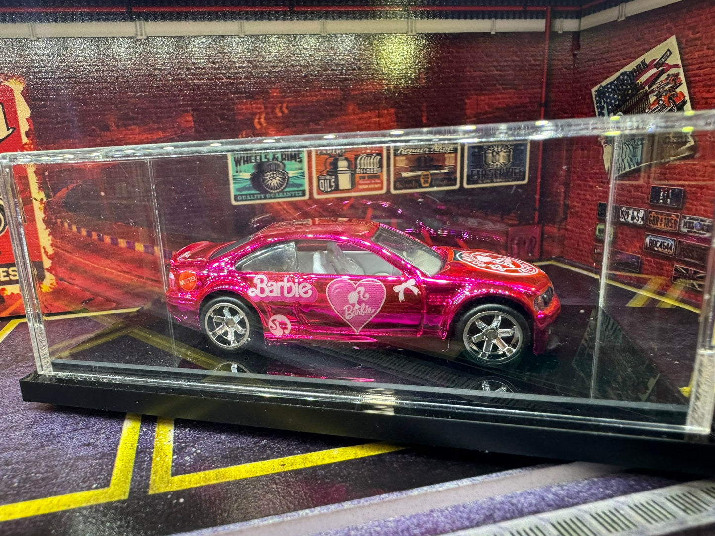 1-64 Scale / S-Scale Hydrochromed BMW in Metallic Barbie Pink